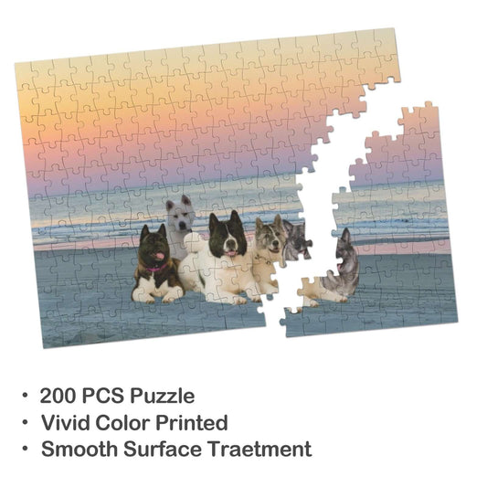Custom 200-Piece Wooden Jigsaw Puzzles - WagALotBowWow