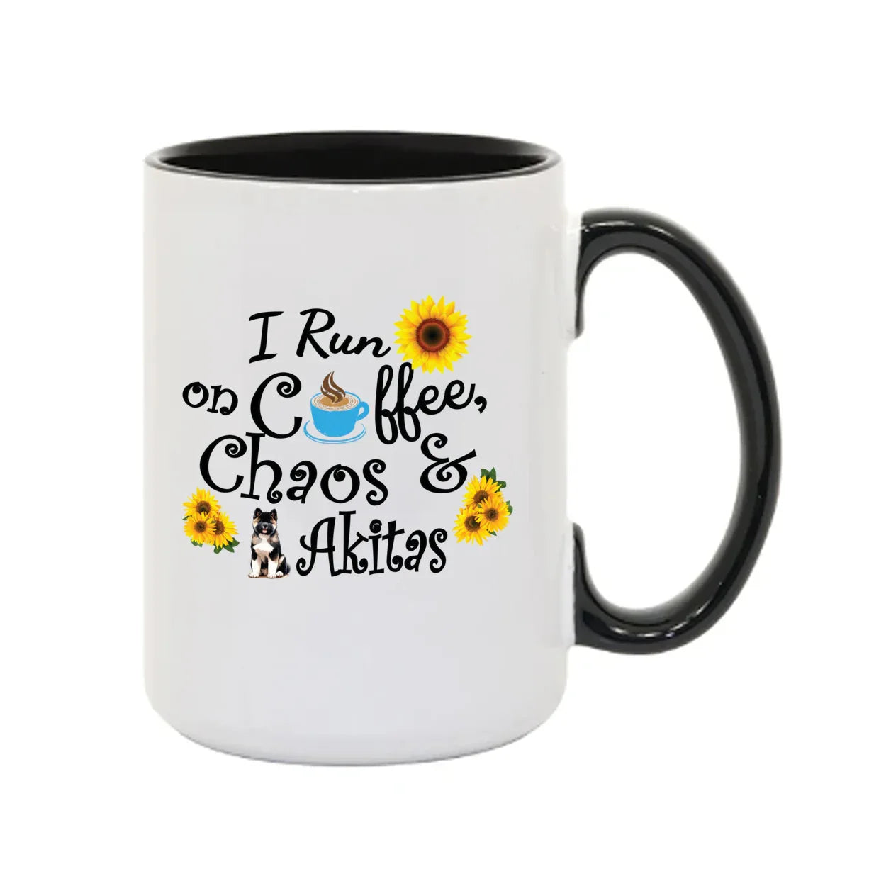 15oz Coffee, Chaos, Akitas Sunflower - WagALotBowWow