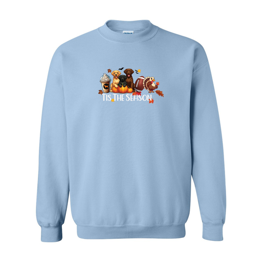 Labrador Tis The Season Fall Heavy Blend Crewneck Sweatshirt - WagALotBowWow