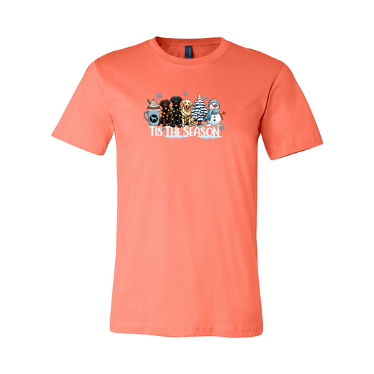 Labrador Tis The Season Winter Unisex Short Sleeve Jersey Tee - WagALotBowWow