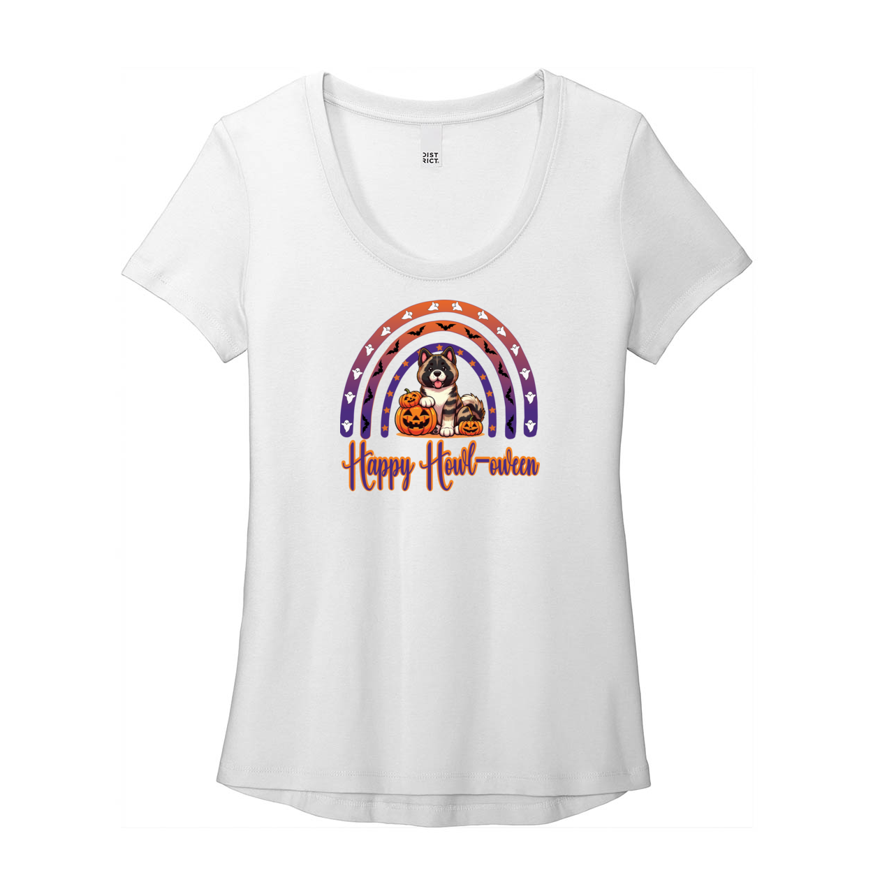 Akita Howl-oween Scoop Neck Tee