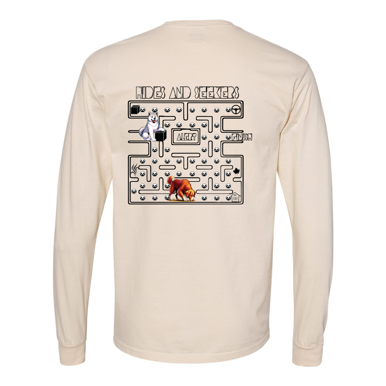 River Maze Scent Garment Dyed Heavyweight Ringspun Long Sleeve T-Shirt