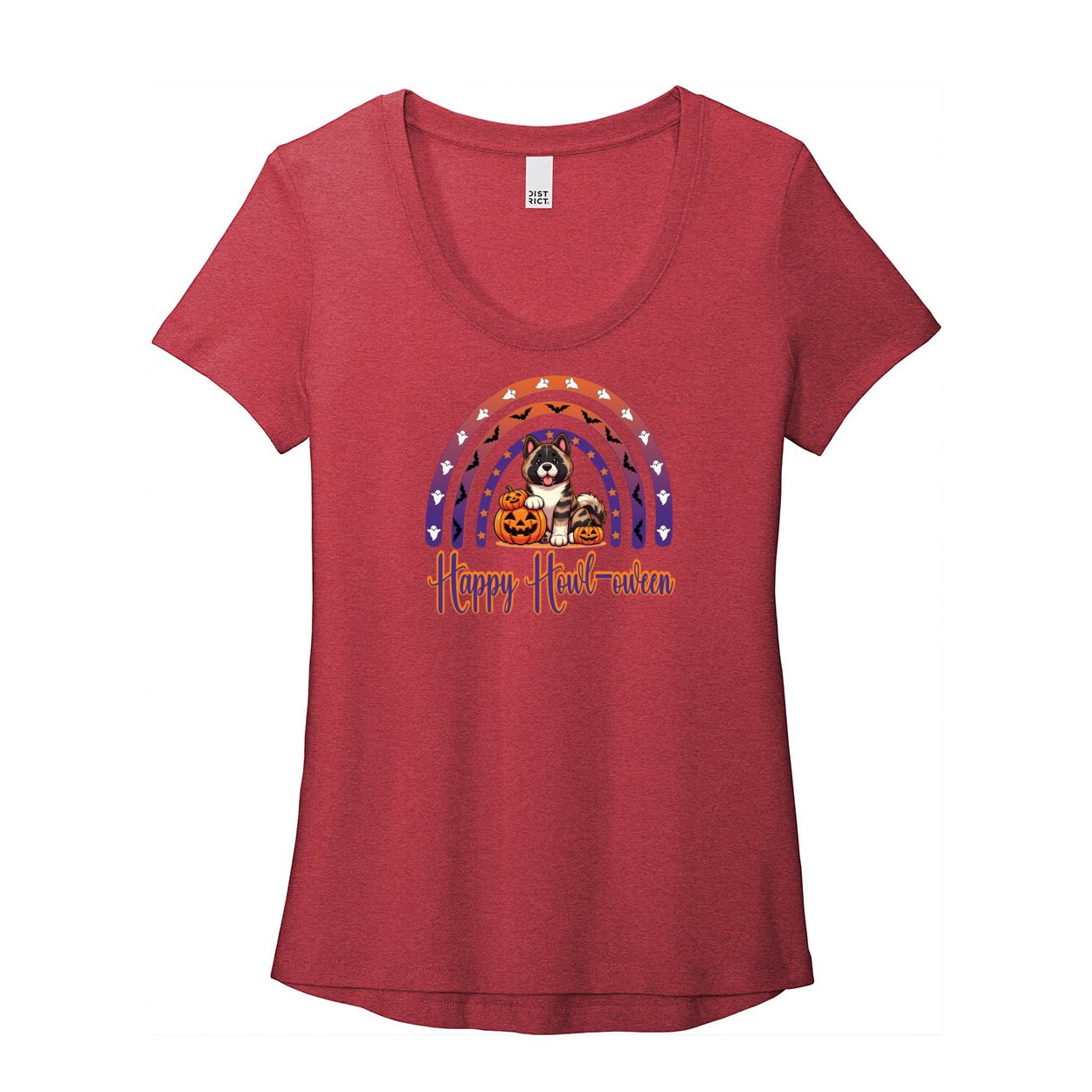 Akita Howl-oween Scoop Neck Tee