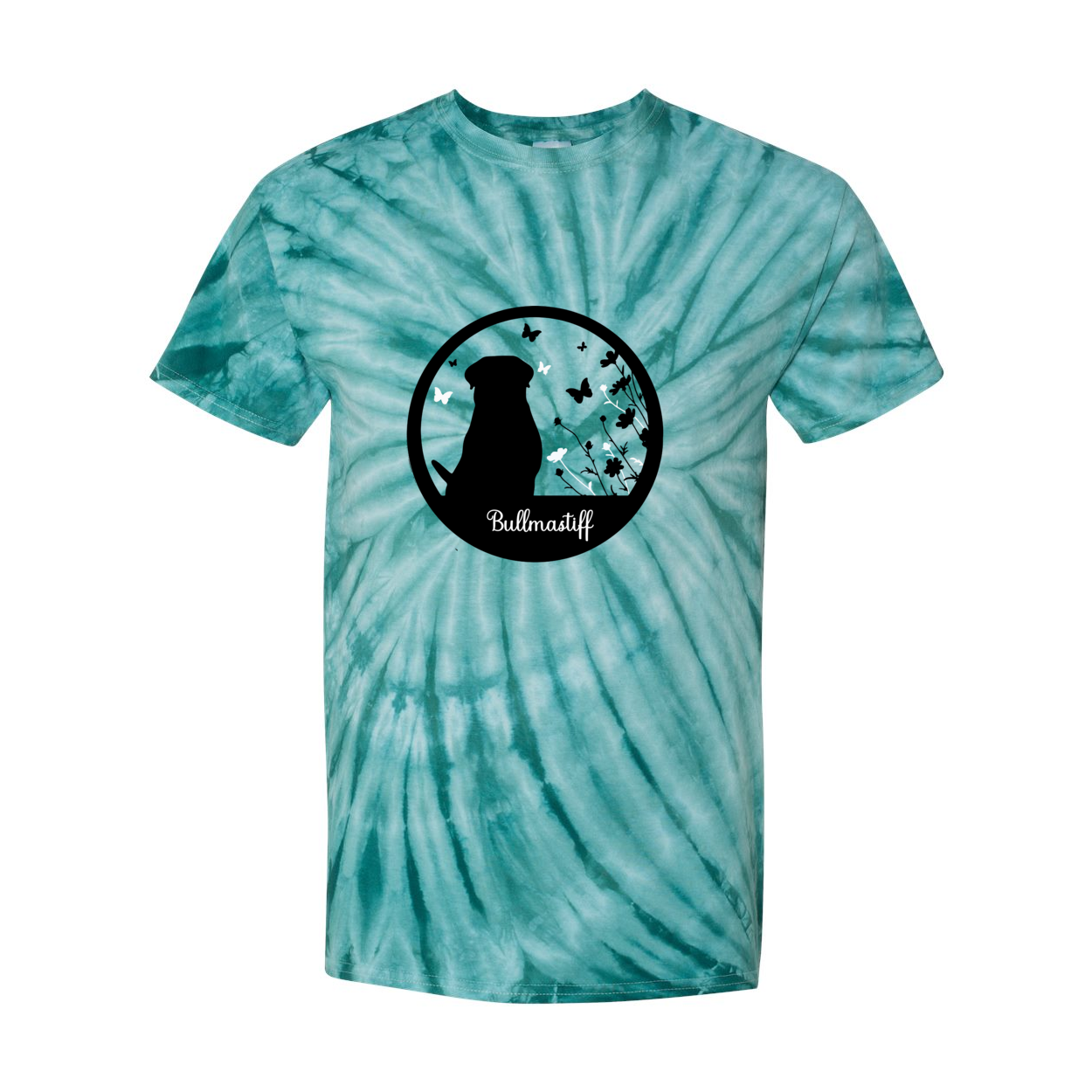 Bullmastiff Flowers Pinwheel SS S,M,L,XL