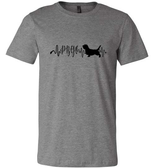 PBGV Heartbeat Unisex Short Sleeve Shirt Black - WagALotBowWow