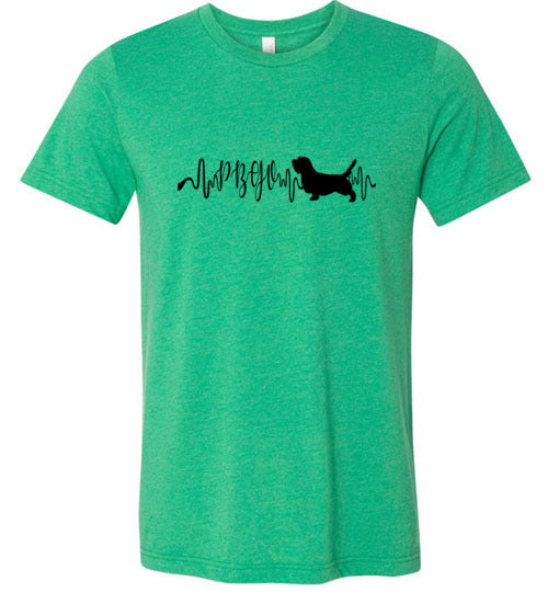 PBGV Heartbeat Unisex Short Sleeve Shirt Black - WagALotBowWow