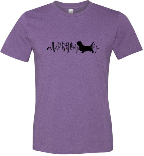 PBGV Heartbeat Unisex Short Sleeve Shirt Black - WagALotBowWow