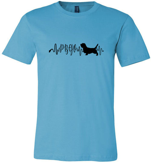 PBGV Heartbeat Unisex Short Sleeve Shirt Black - WagALotBowWow