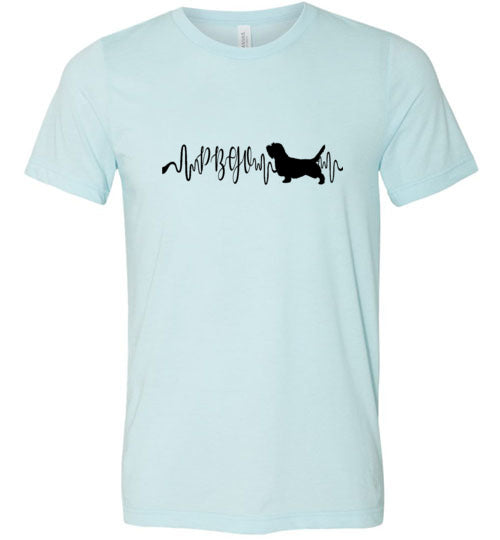 PBGV Heartbeat Unisex Short Sleeve Shirt Black - WagALotBowWow