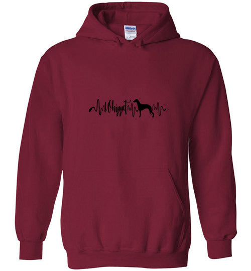Whippet Heartbeat Long Sleeve & Hoodie Unisex - WagALotBowWow