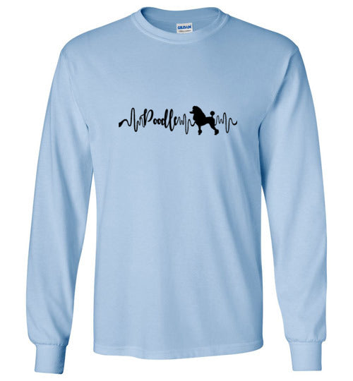 Poodle Heartbeat Unisex Long Sleeve T-Shirt - WagALotBowWow