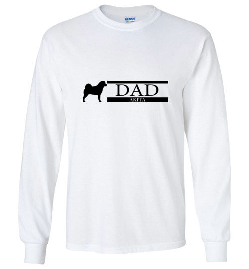 Akita Dad Unisex Long Sleeve T-Shirt - WagALotBowWow