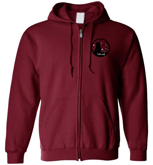 Bullmastiff Flowers Gildan Zip Hoodie S,M,L,XL