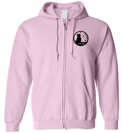 Bullmastiff Flowers Gildan Zip Hoodie S,M,L,XL