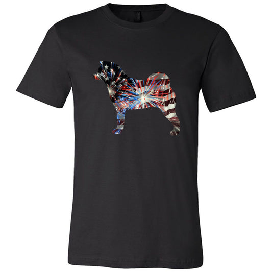 Patriotic Akita Unisex Short Sleeve Jersey Tee - WagALotBowWow
