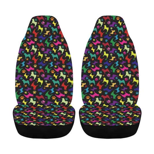 Akita Silhouette & Paw Car Seat Covers - WagALotBowWow