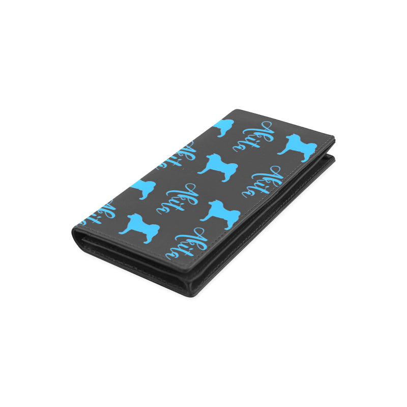 Leather Wallet 11 Slot Akita Design - WagALotBowWow