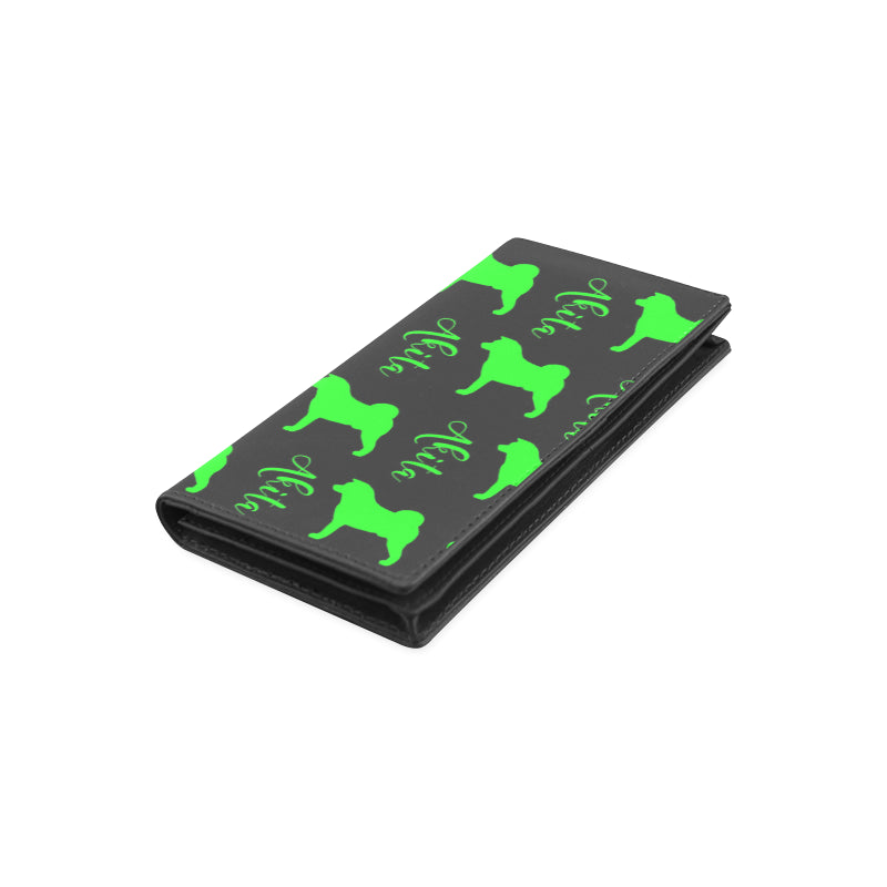 Leather Wallet 11 Slot Akita Design - WagALotBowWow