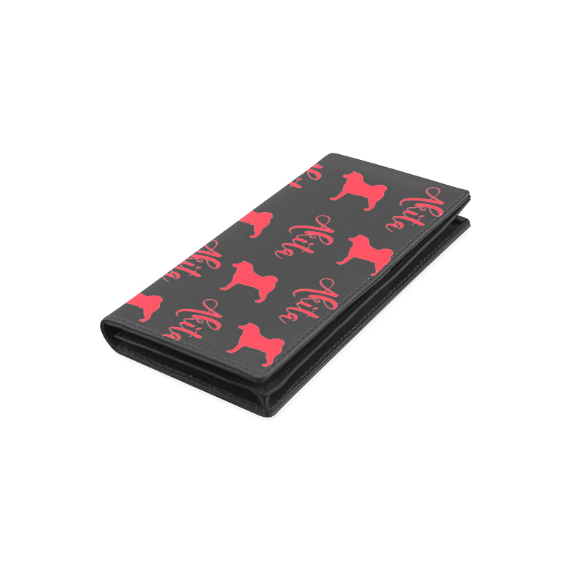 Leather Wallet 11 Slot Akita Design - WagALotBowWow