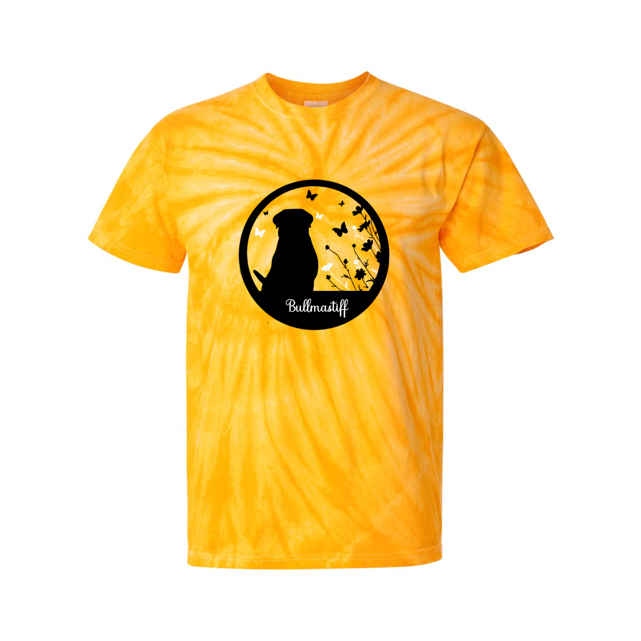 Bullmastiff Flowers Pinwheel SS S,M,L,XL
