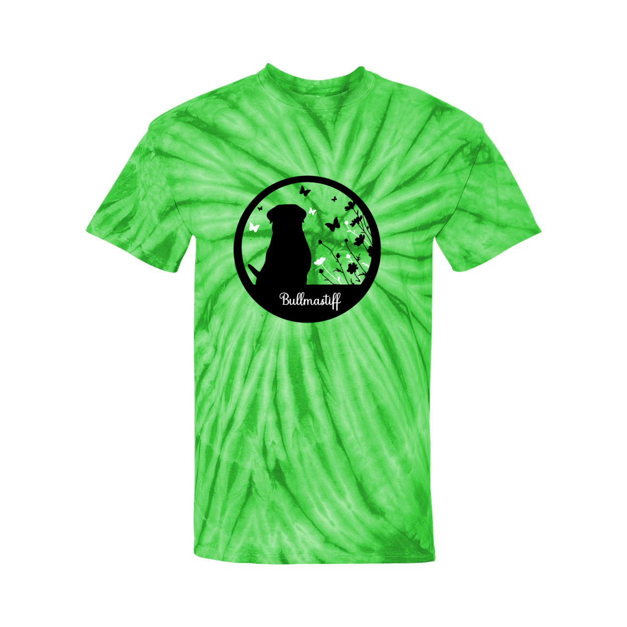 Bullmastiff Flowers Pinwheel SS S,M,L,XL