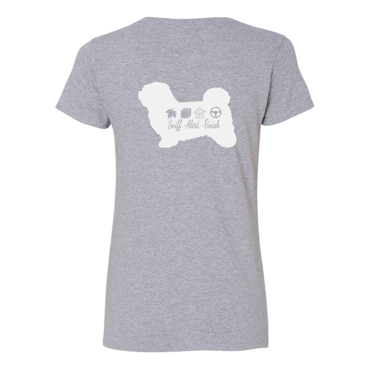 Havanese Scent F/B Women's V-Neck T-Shirt - WagALotBowWow