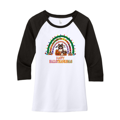 Akita HalloThanksMas District ® Women’s Perfect Tri ® 3/4-Sleeve Raglan