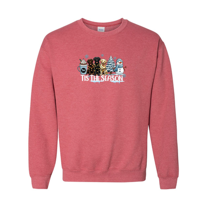 Labrador Tis The Season Winter Heavy Blend Crewneck Sweatshirt