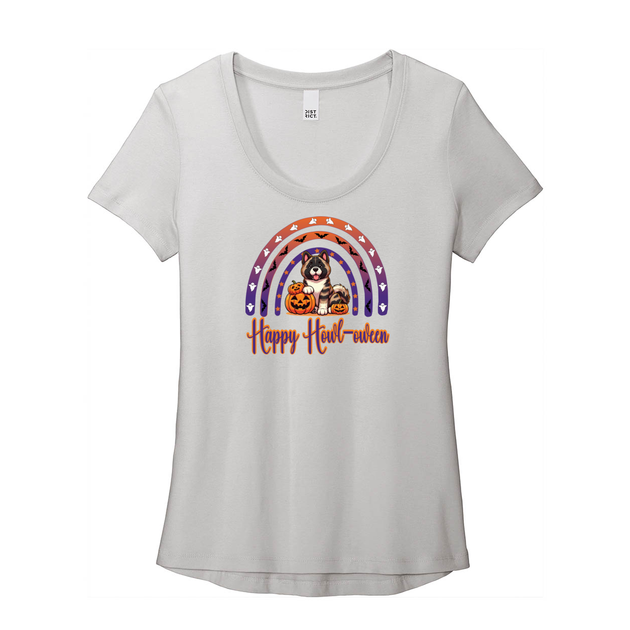 Akita Howl-oween Scoop Neck Tee