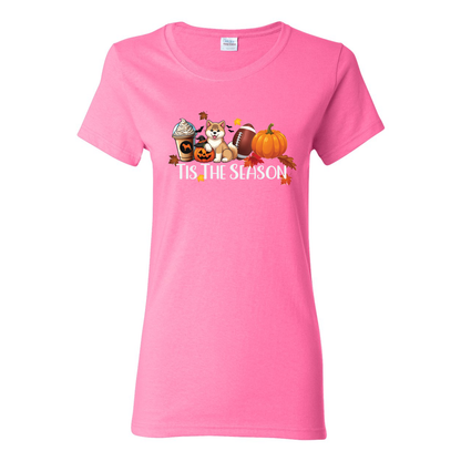 Tis The Season Akita Pumpkin Heavy Cotton Women's Short Sleeve T-Shirt