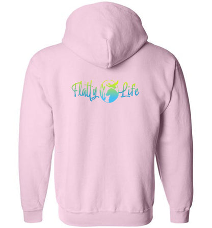 Flatty Life Gildan Zip Hoodie Front/Back