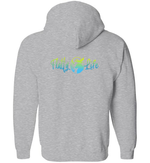 Flatty Life Gildan Zip Hoodie Front/Back