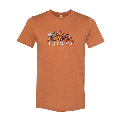 Golden Tis The Season Fall Unisex Short Sleeve Jersey Tee