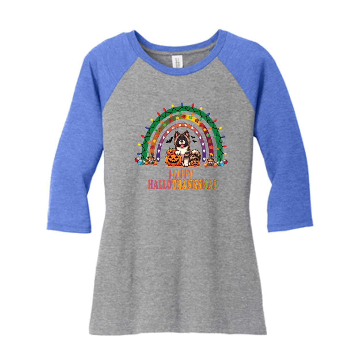 Akita HalloThanksMas District ® Women’s Perfect Tri ® 3/4-Sleeve Raglan