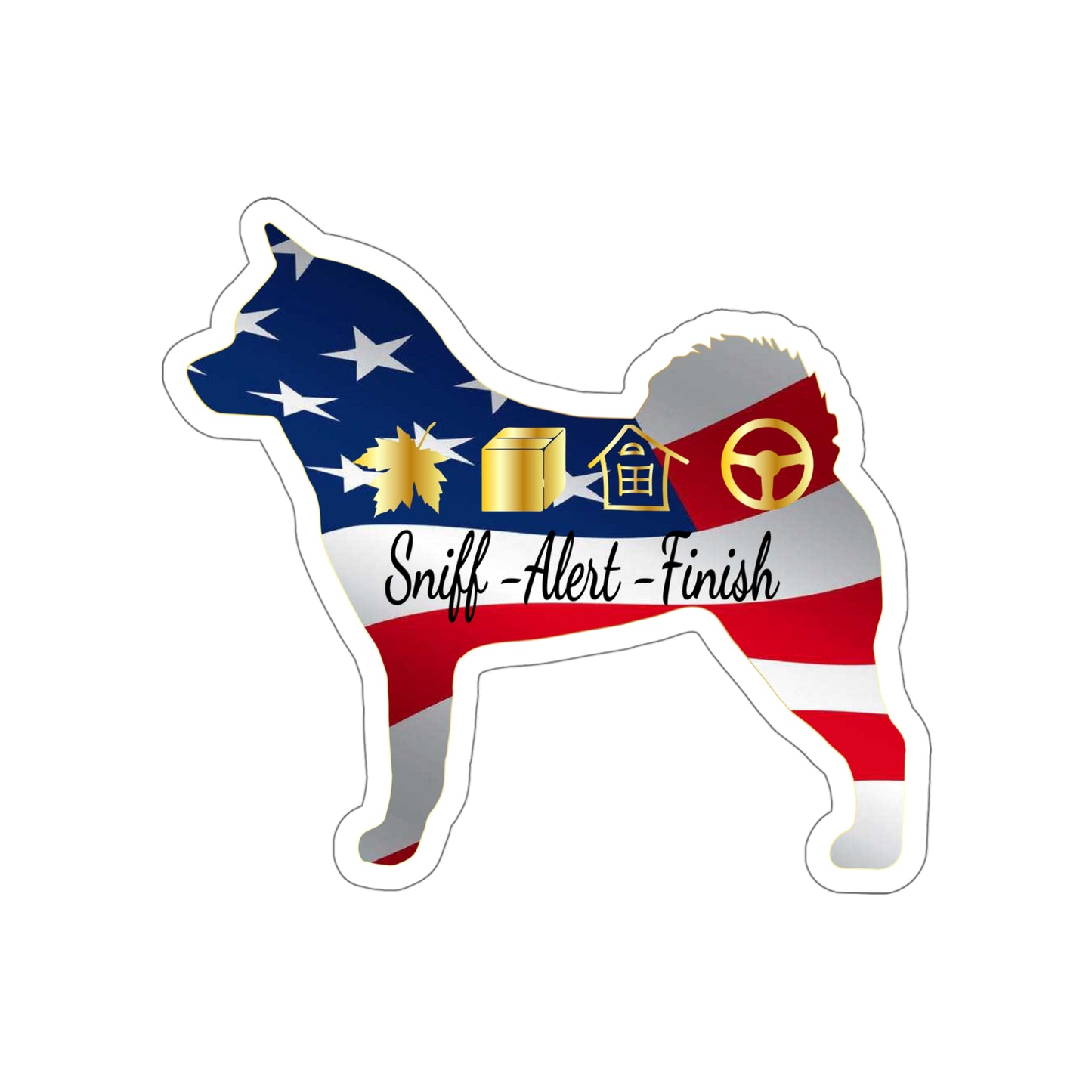 Akita Scent USA Die-Cut Stickers