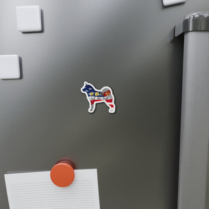 Akita Sniff - Alert - Finish Die-Cut Magnets