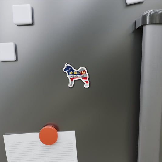Akita Sniff - Alert - Finish Die-Cut Magnets