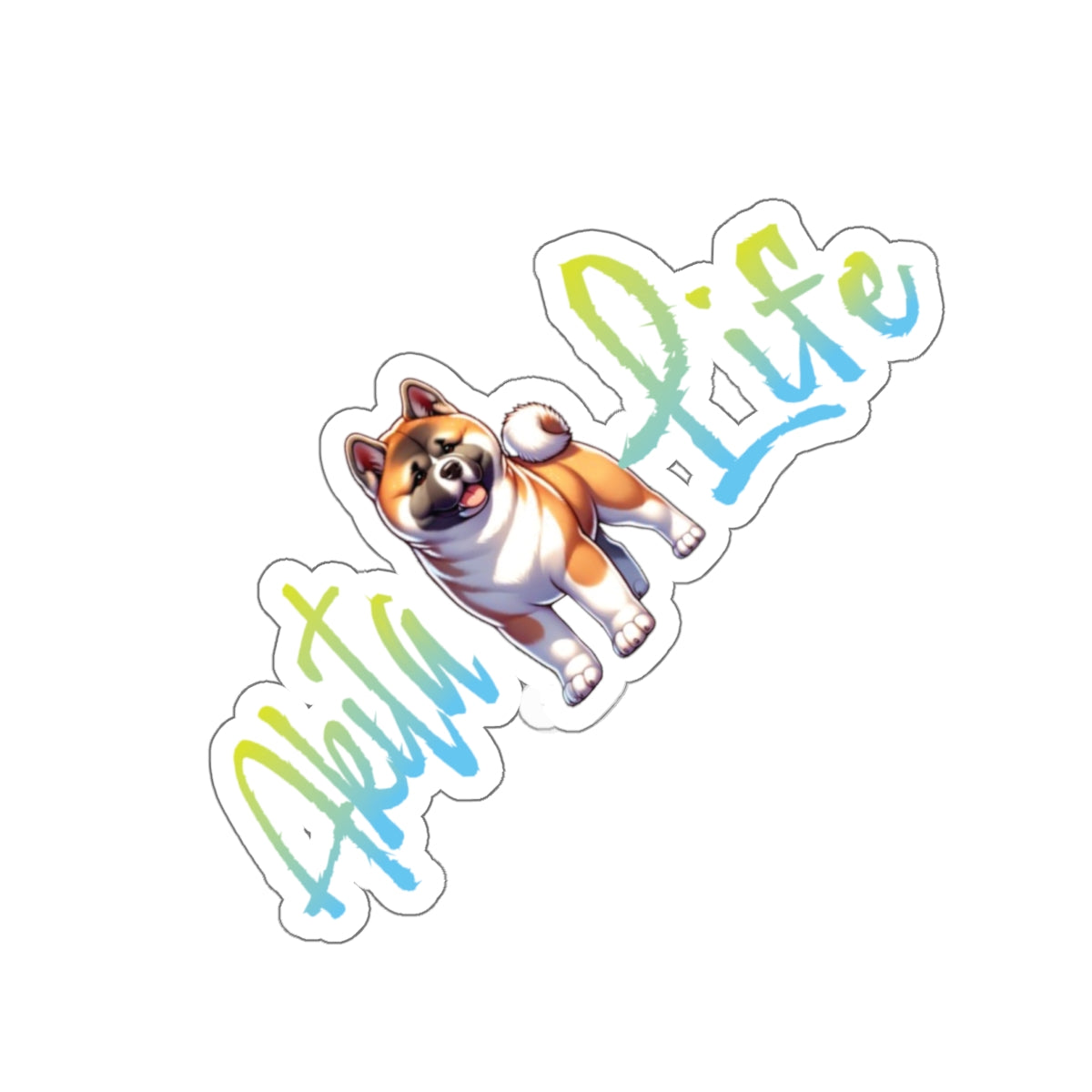 Akita Life Fawn Kiss-Cut Stickers