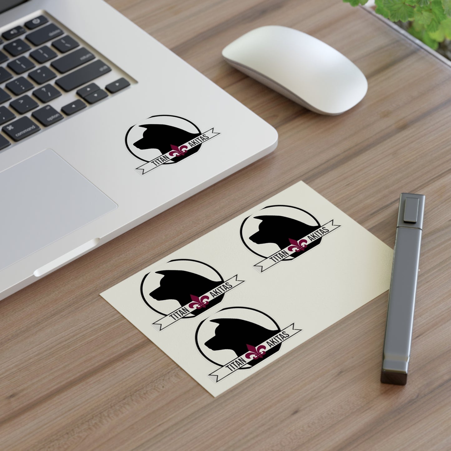 Titan Akitas Sticker Sheet — Dog Silhouette Decal Pack