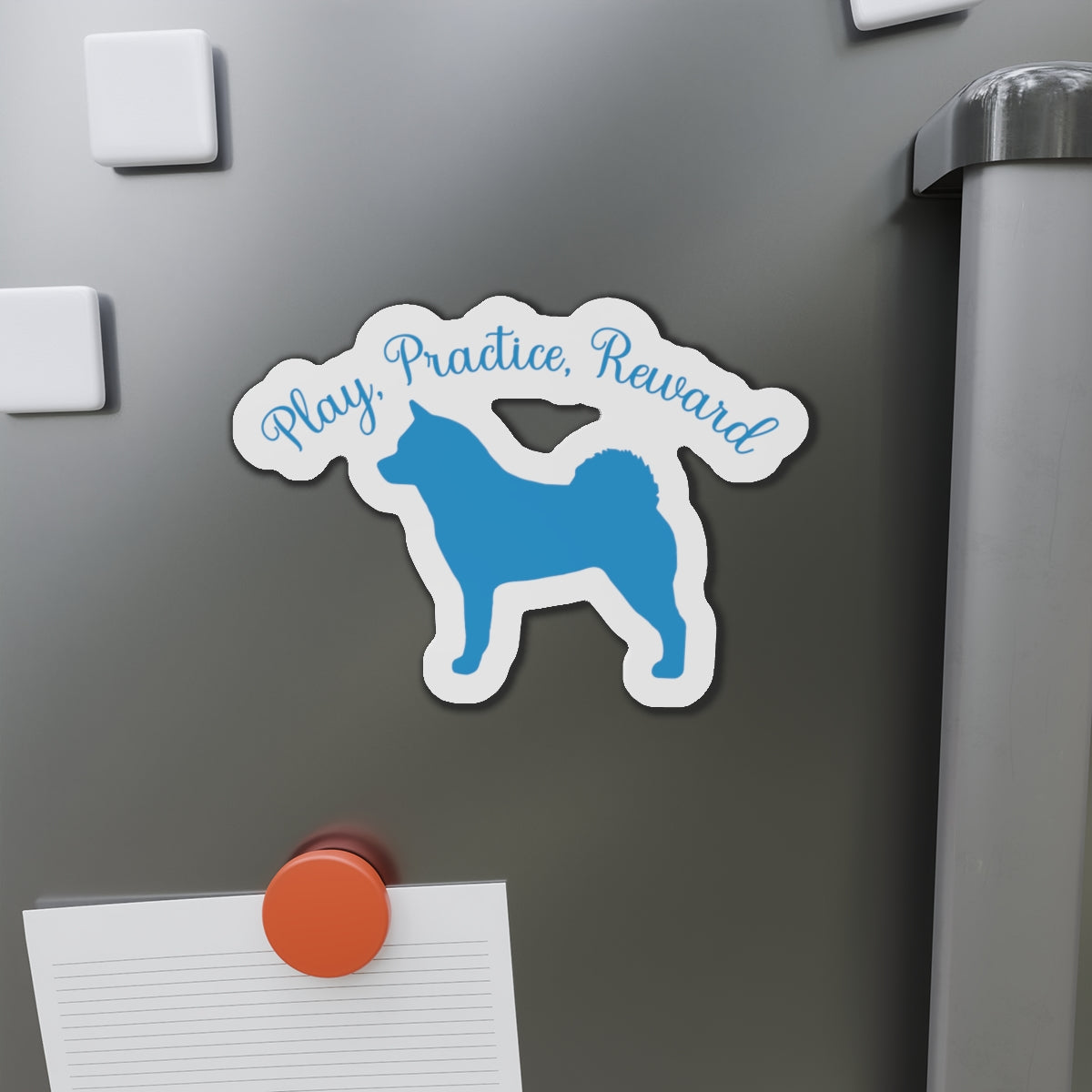 PlayRracticeReward Akita Die-Cut Magnets