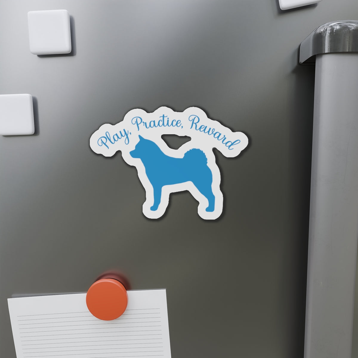 PlayRracticeReward Akita Die-Cut Magnets