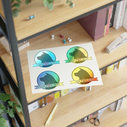 Titan Akitas Sticker Sheet — Dog Silhouette Decal Pack