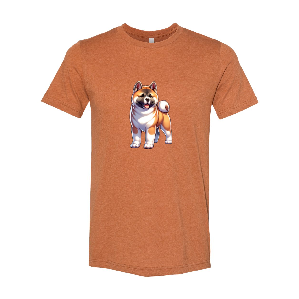 Akita Fawn Cartoon Front Unisex Short Sleeve Jersey Tee