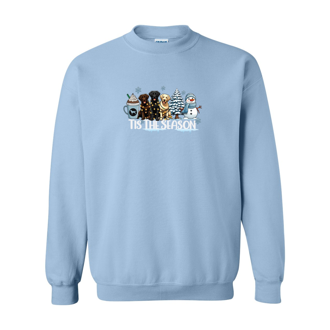 Labrador Tis The Season Winter Heavy Blend Crewneck Sweatshirt