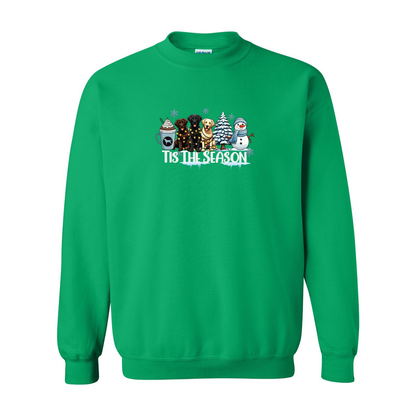 Labrador Tis The Season Winter Heavy Blend Crewneck Sweatshirt