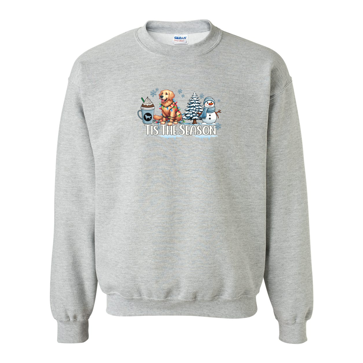 Golden Tis The Season Winter Heavy Blend Crewneck Sweatshirt