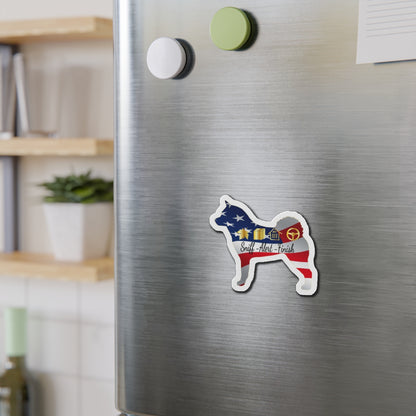 Sniff-Alert-Finish Akita USA Die-Cut Magnets