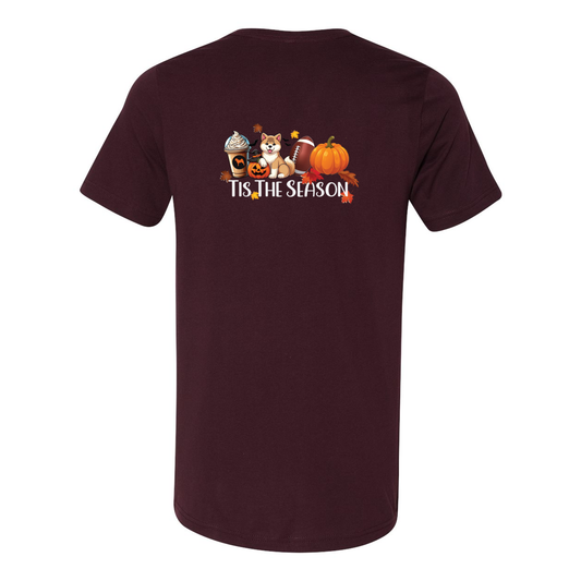 Tis The Season Working Fall Dog Breed Unisex SS Front/Back Print Blacks/Greys
