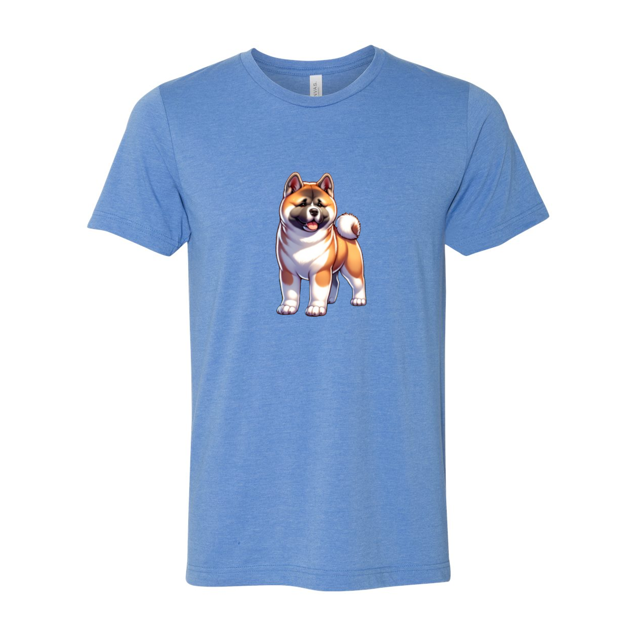 Akita Fawn Cartoon Front Unisex Short Sleeve Jersey Tee