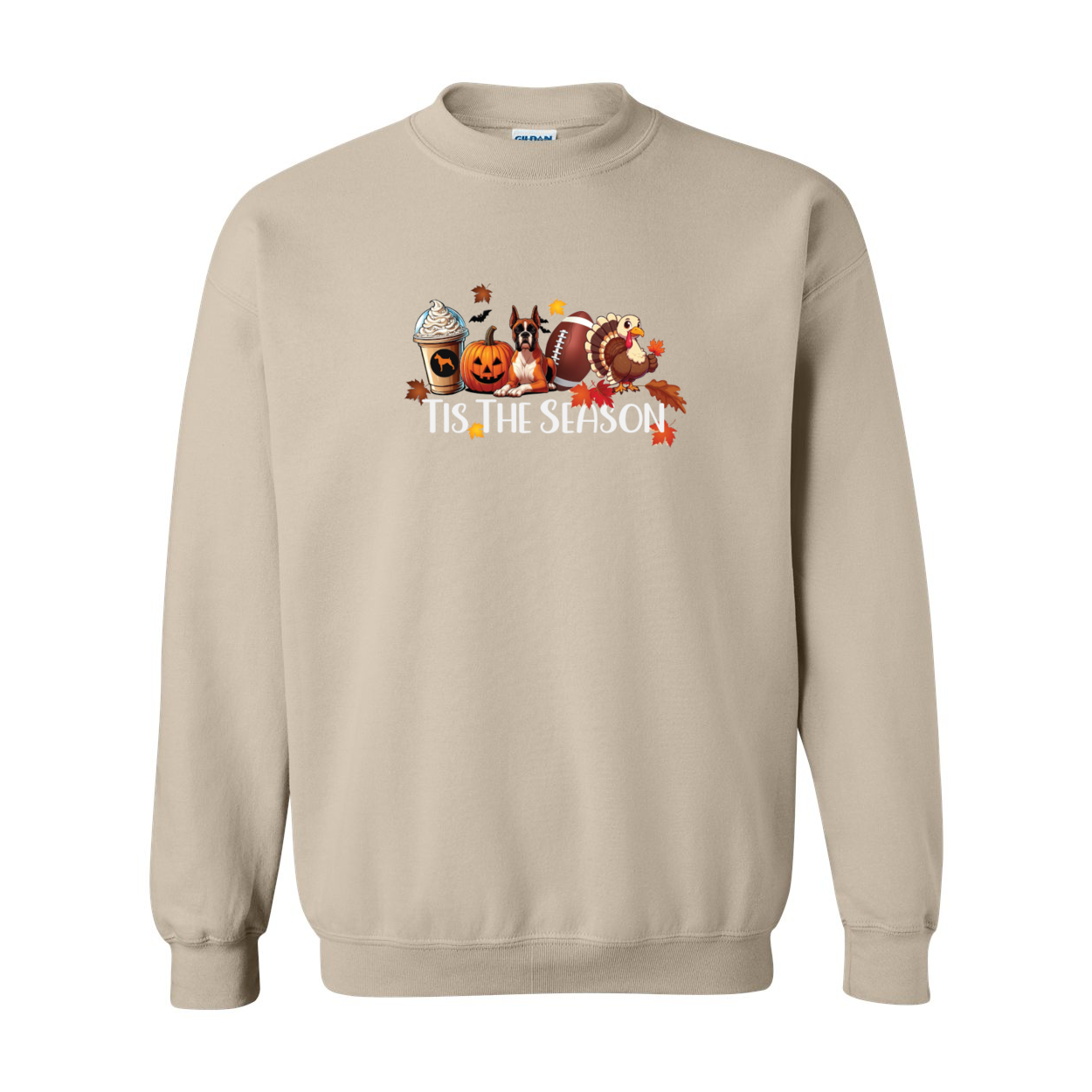 Boxer Tis The Season Turkey Heavy Blend Crewneck Sweatshirt